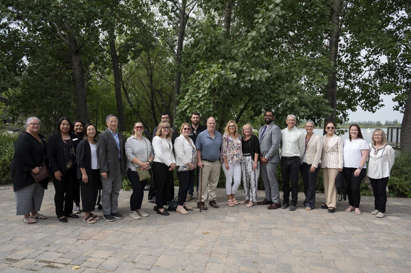 Group photo of Minister Rochelle Squires and several MAF 2023/24 grant recipients who  attended the launch event. 