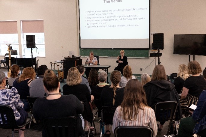 Manitoba Choral Association meeting, delivered with ASL interpretation. 