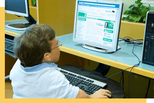 A person working on a computer.