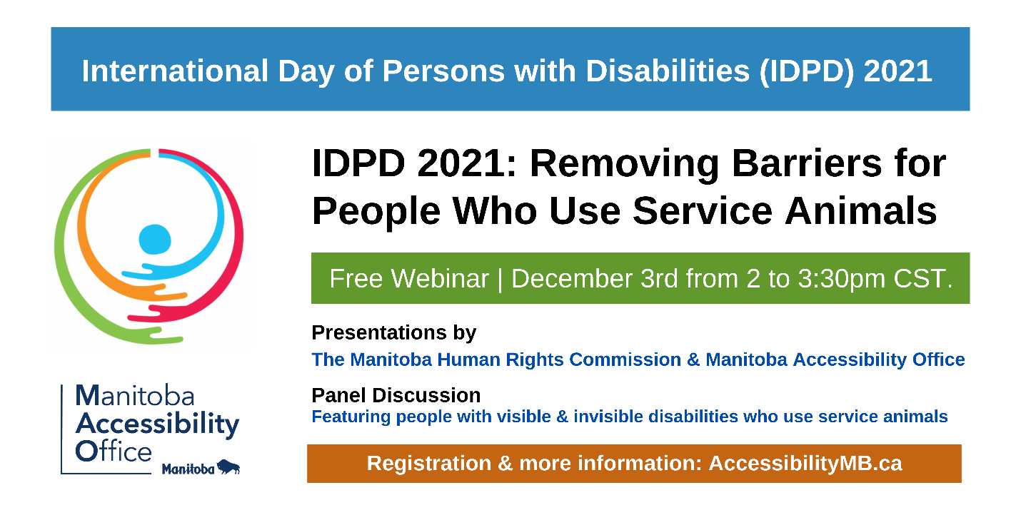 International Day of Persons with Disabilities (IDPD) 2021 Removing Barriers for People Who Use Service Animals