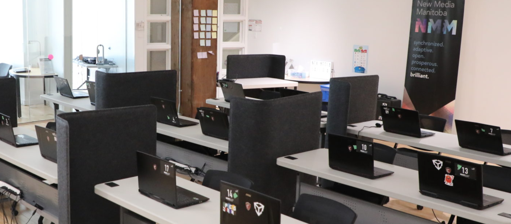 NMM Classroom of computer work stations at 62 Albert.