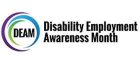 Logo du Mois de la sensibilisation à l'emploi des personnes handicapées